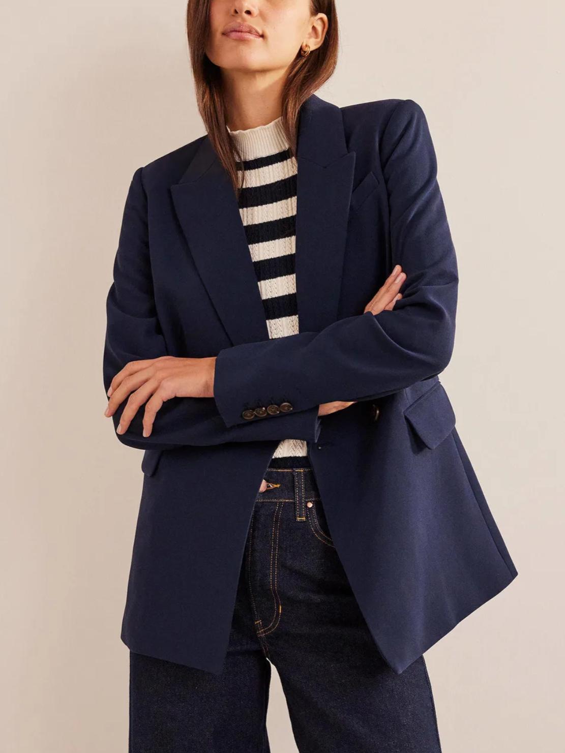 Boden - Double Breasted Crepe Blazer - Sz 2