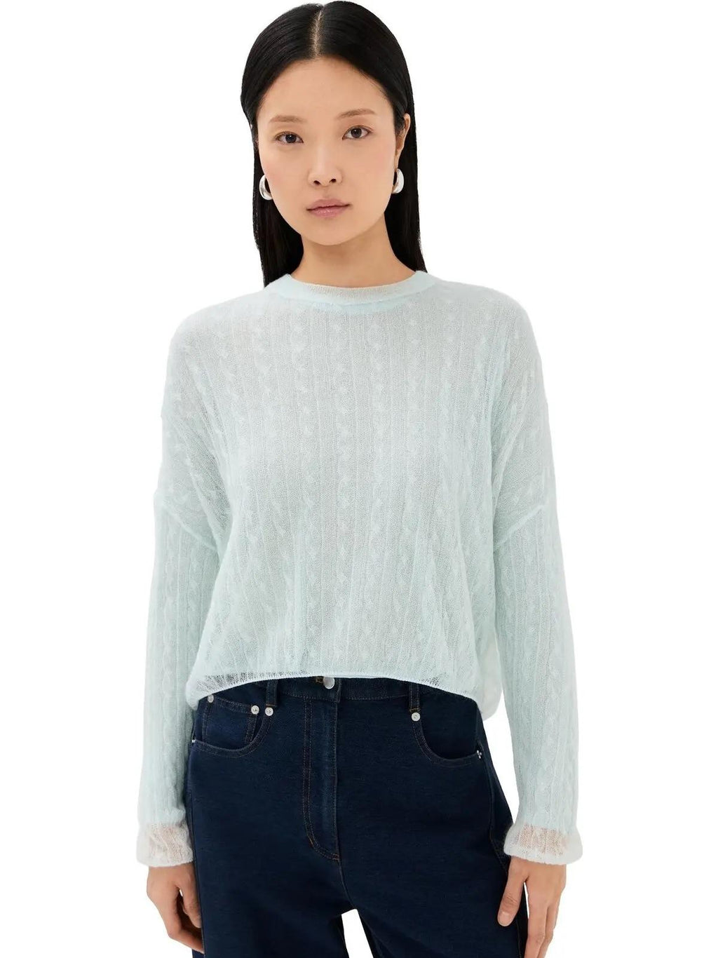 Altuzarra - Jet Cable Knit Sweater - GREEN
