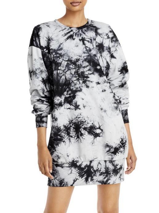 Aqua - Tie Dye Sweatshirt Mini Dress - Sz M