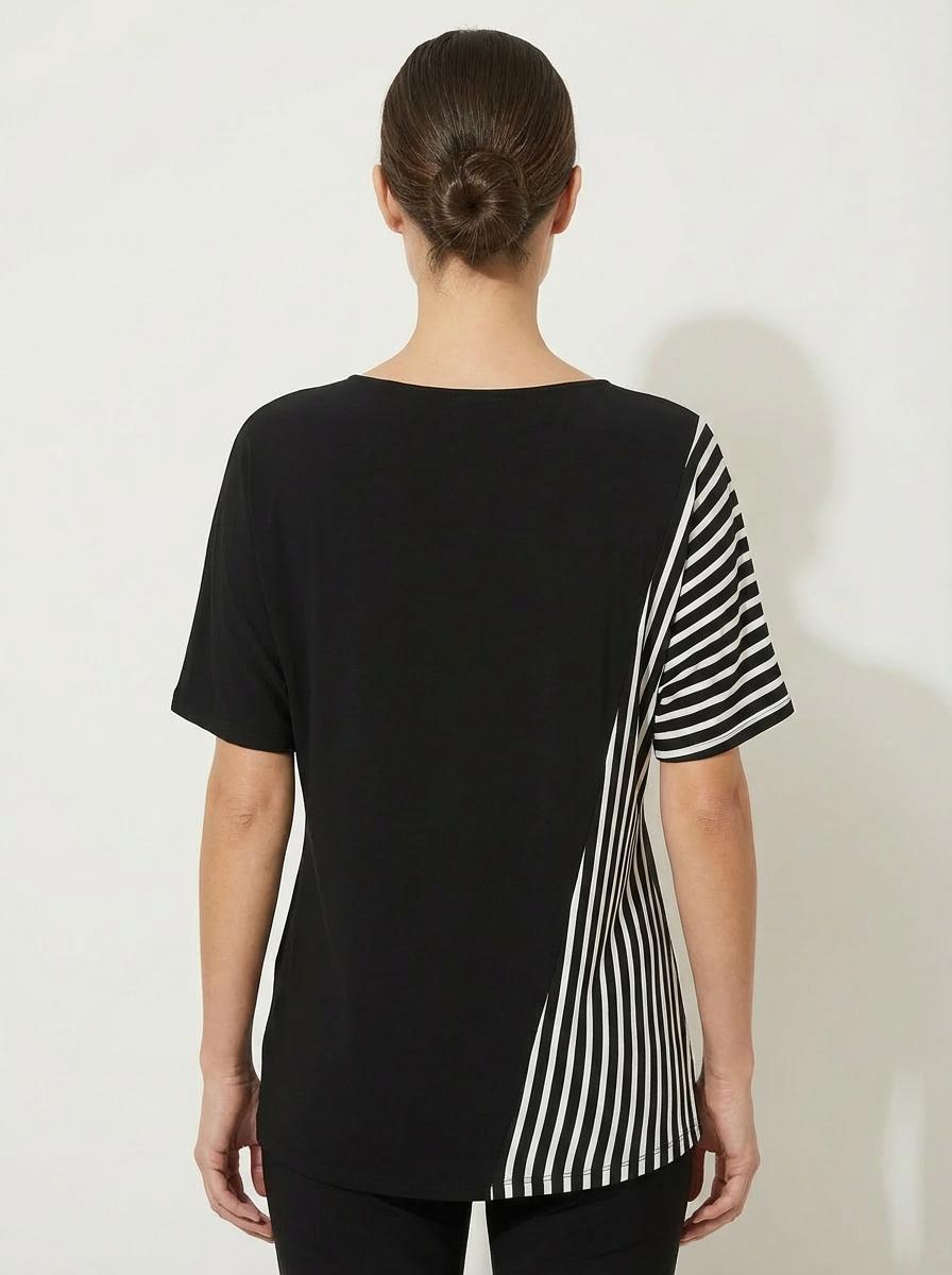 Calvin Klein - Asymmetrical Stripe Tunic - Sz XL