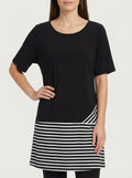 Calvin Klein - Asymmetrical Stripe Tunic - Sz XL