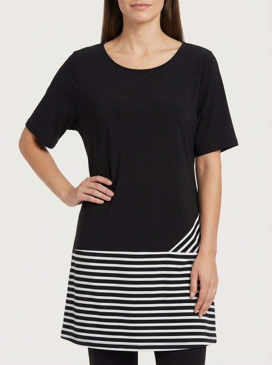 Calvin Klein - Asymmetrical Stripe Tunic - Sz XL