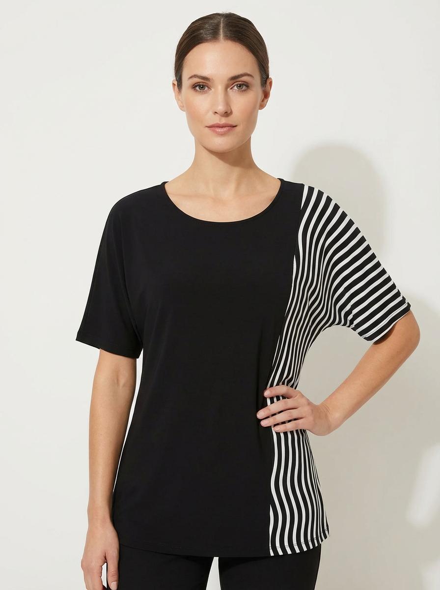 Calvin Klein - Asymmetrical Stripe Tunic - Sz XL