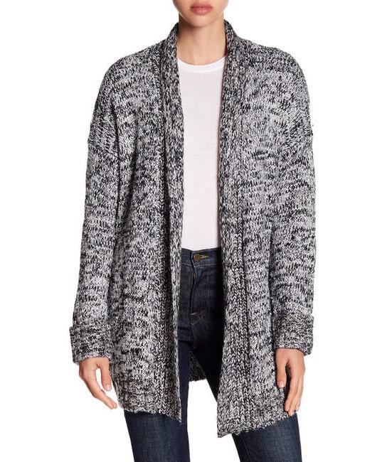 John & Jenn - Open Front Draped Knit Cardigan - Sz M