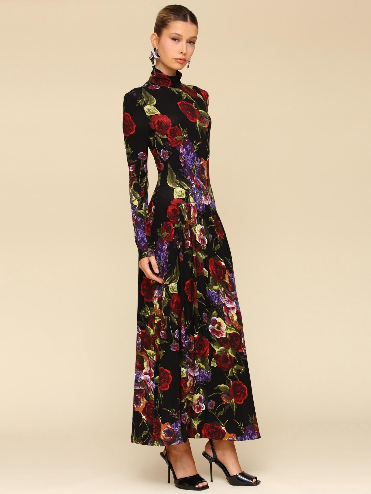 Avec Les Filles - Long Sleeve Turtleneck Maxi Dress - Sz 4