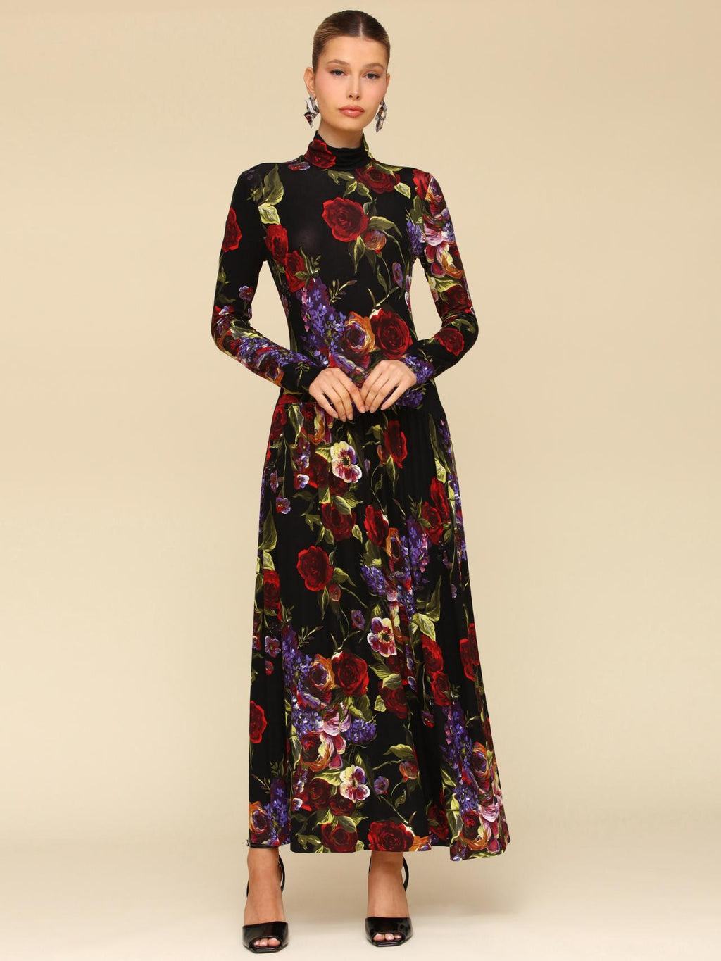 Avec Les Filles - Long Sleeve Turtleneck Maxi Dress - Sz 4