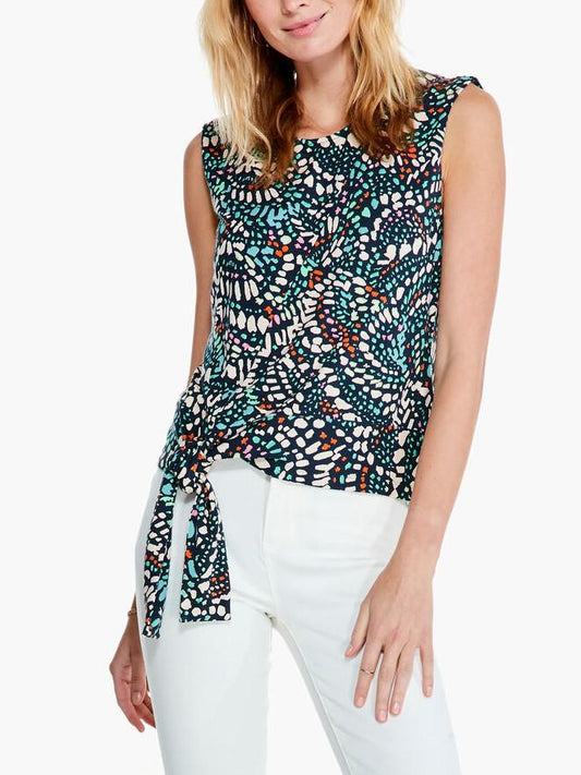 NIC+ZOE - Mosaic Dots Tie Wast Tee - Sz XL