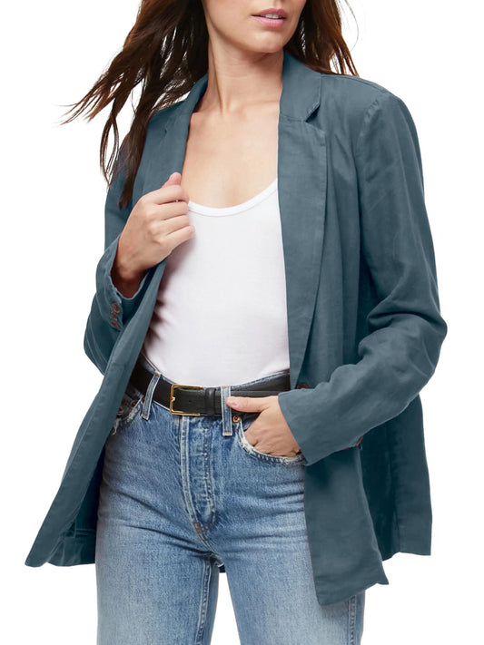 Michael Stars - Lottie One-Button Linen Blazer - Sz L