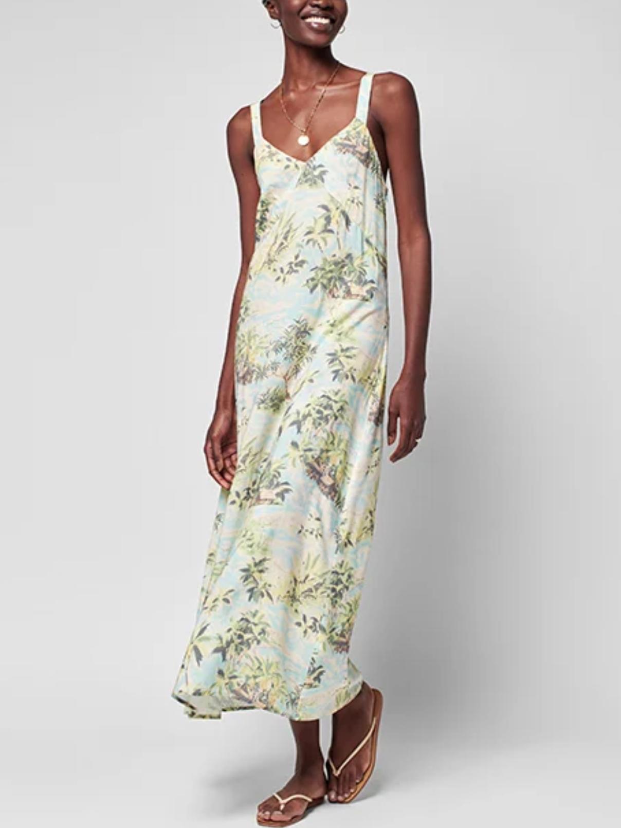 Faherty - Liv V-Neck Slip Dress - Sz M