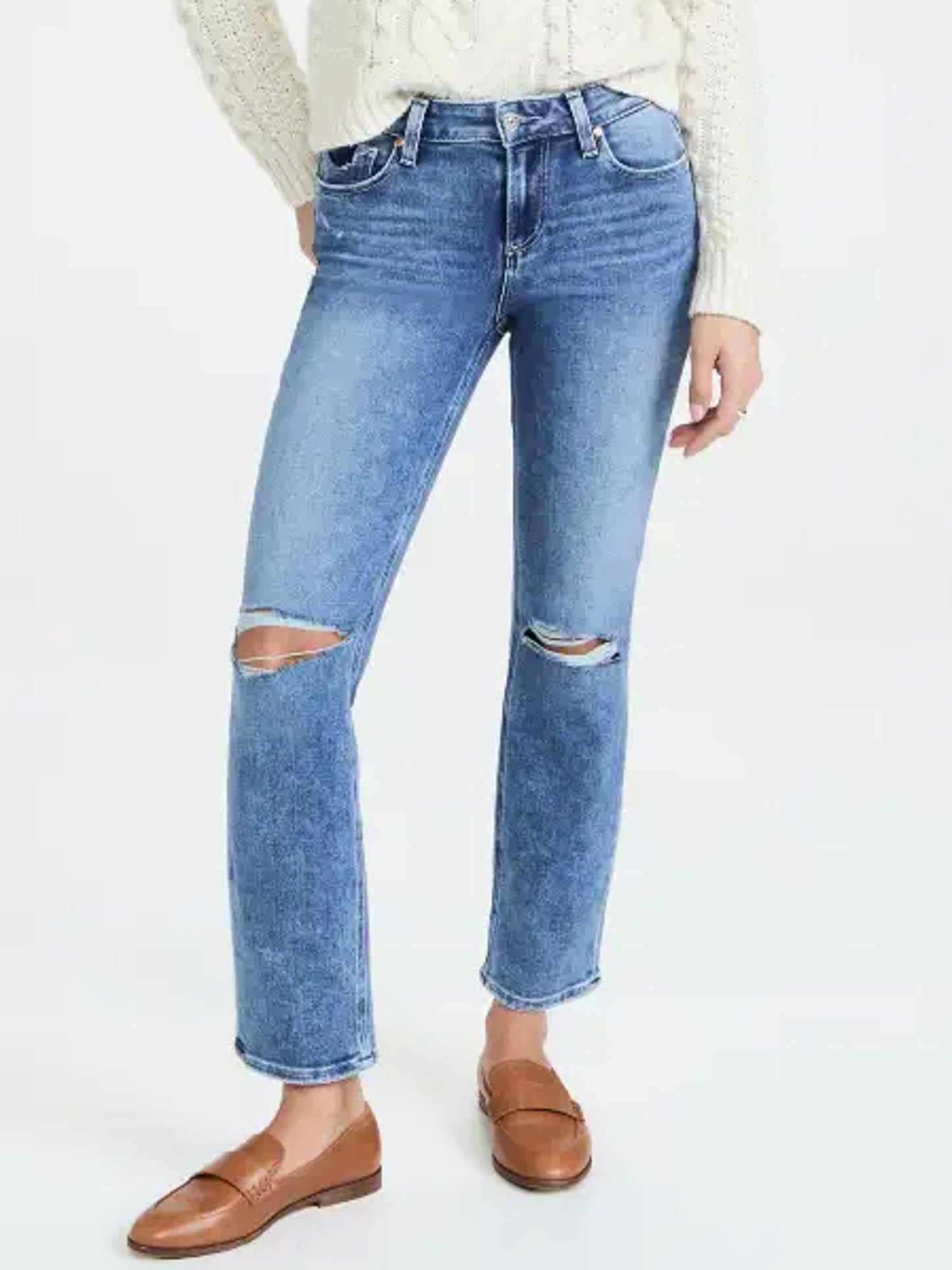 Paige - Amber High Rise Ankle Straight Jeans - Sz 33