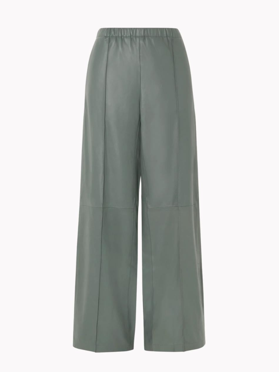 Vince - Paneled Leather Wide-leg Pants