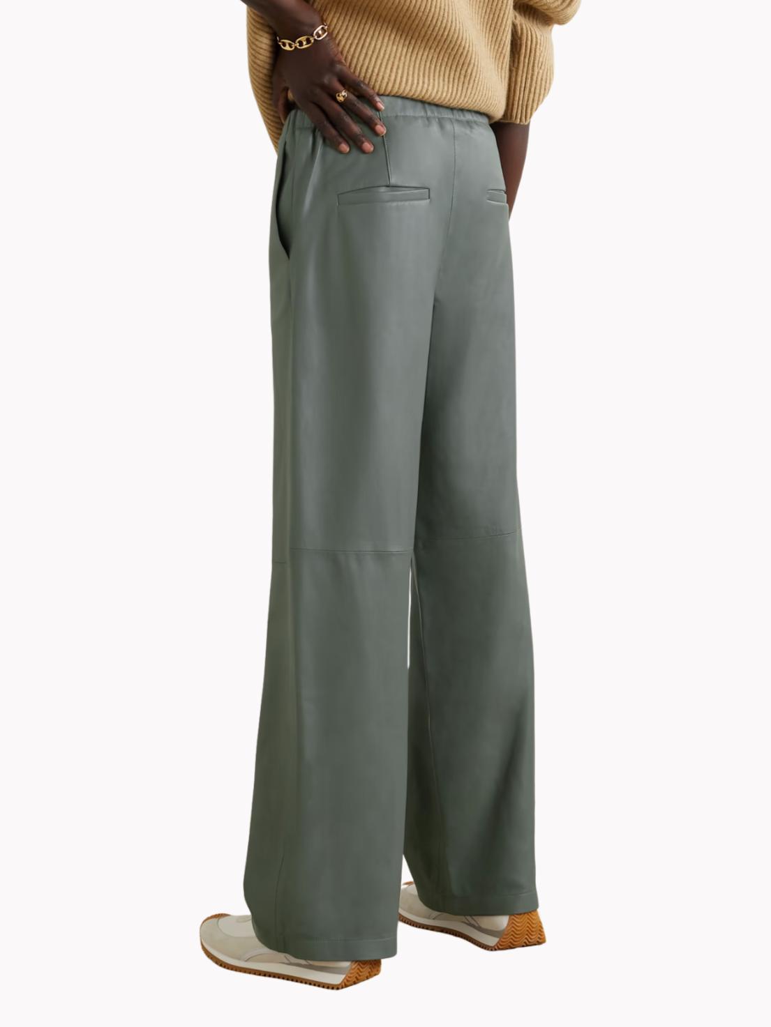 Vince - Paneled Leather Wide-leg Pants