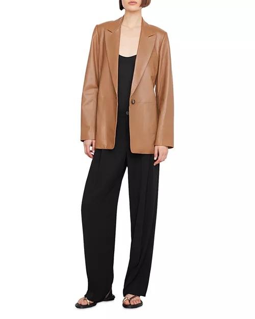 Vince - Leather Straight Fit Blazer - Sz 6