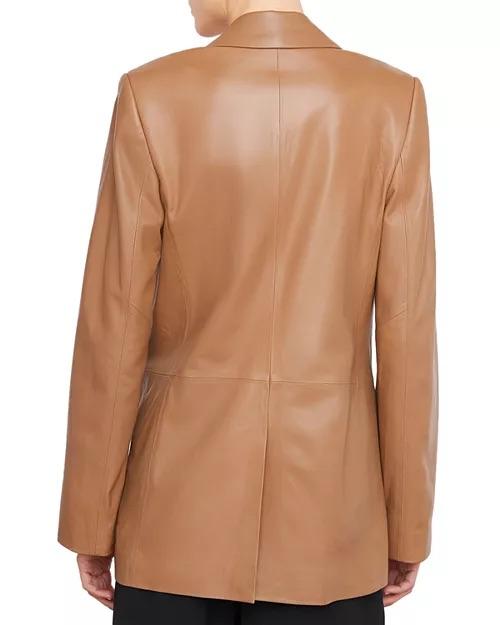 Vince - Leather Straight Fit Blazer - Sz 6