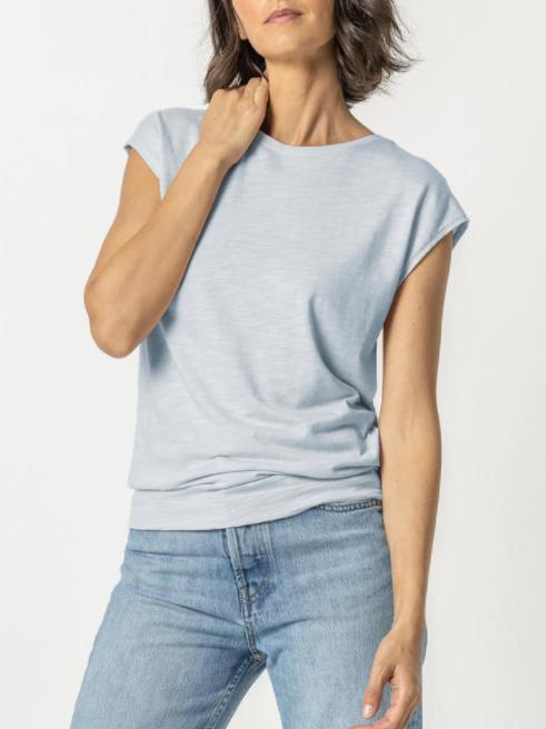 Lilla P - Sleeveless Wedge Slit Neck Tee - Sz XL