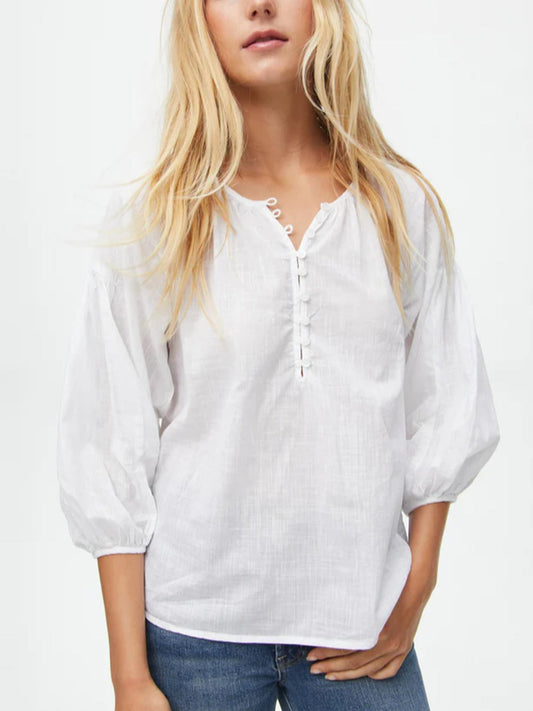 Michael Stars - Alexa Balloon Sleeve Blouse - Sz L