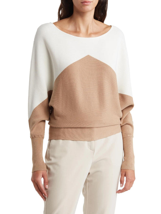Ellen Tracy - Dolman Sleeve Ribbed Sweater - Sz L