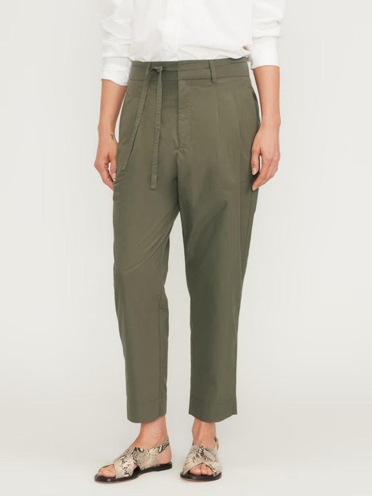 Everlane - The Poplin High-Rise Pleated Taper Pants - Sz 12