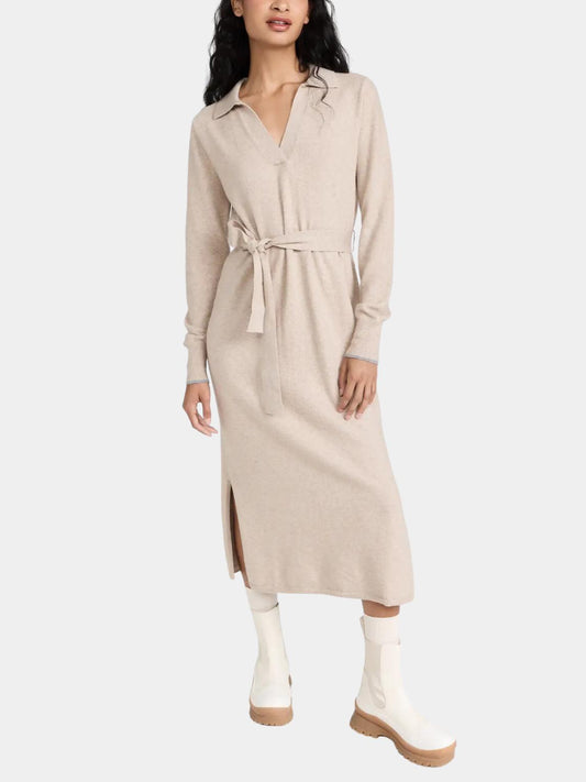 Faherty - Jackson Collared Long Sleeves Sweater Dress - Sz XL