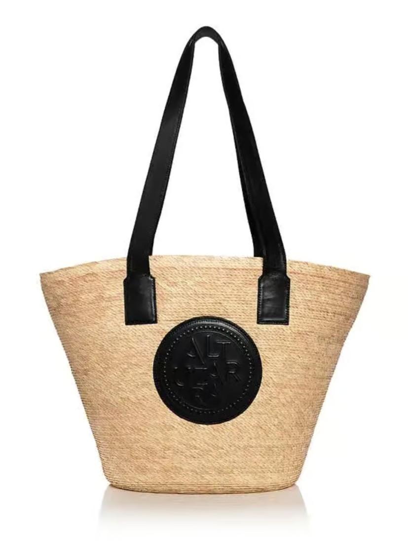 Altuzarra - Watermill Small Straw Shoulder Bag- Natural Black