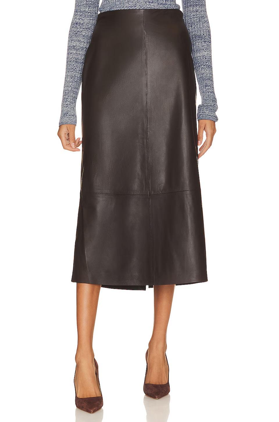 Vince - Leather Midi Skirt - Sz 6