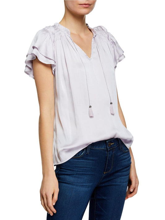 Paige - Self Tie Laramie Short Sleeve Top - Sz XL