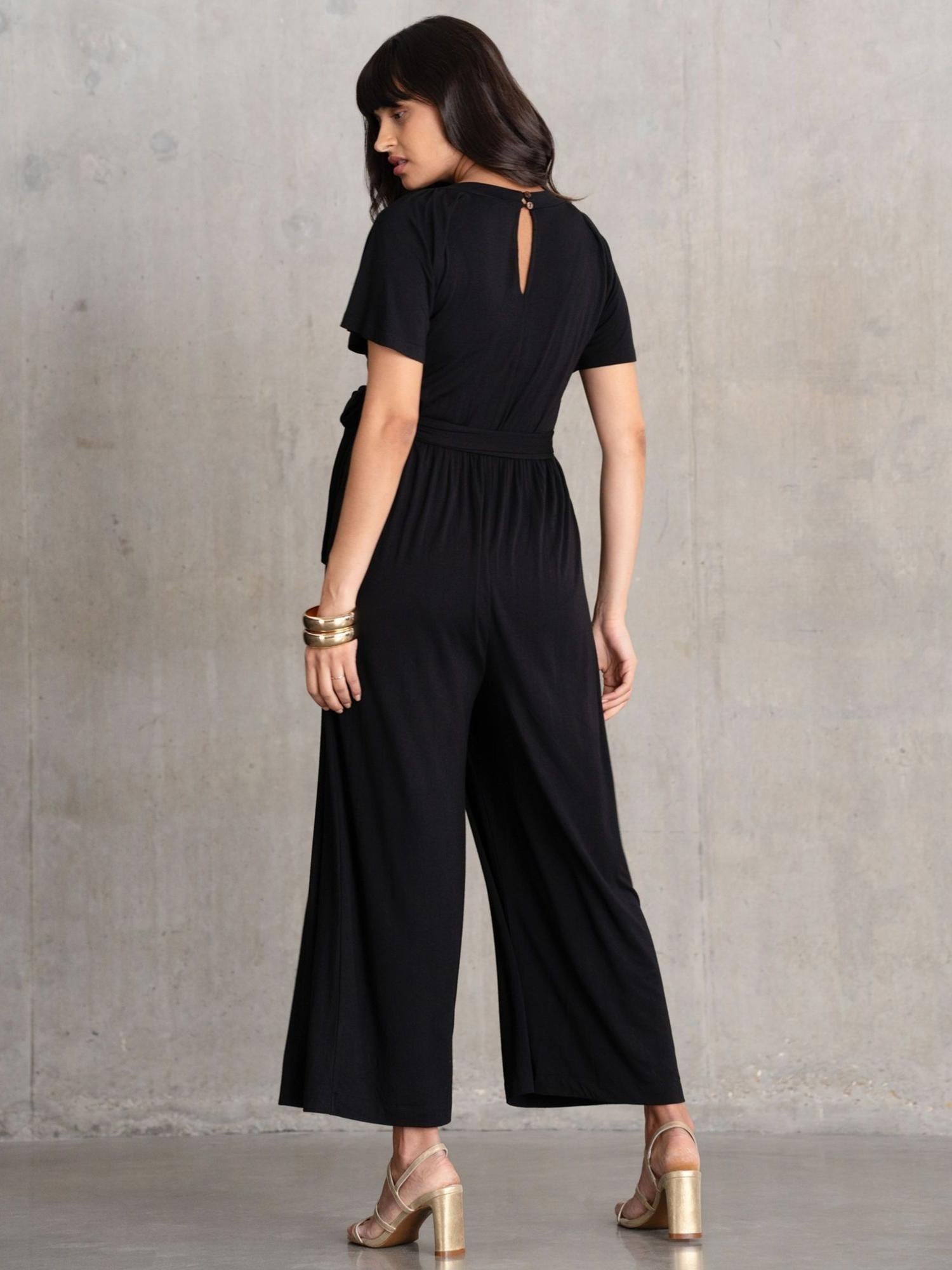 Seraphine - Celine V-Neck Wide Leg Maternity and Nursing Jumpsuit - Sz 10M