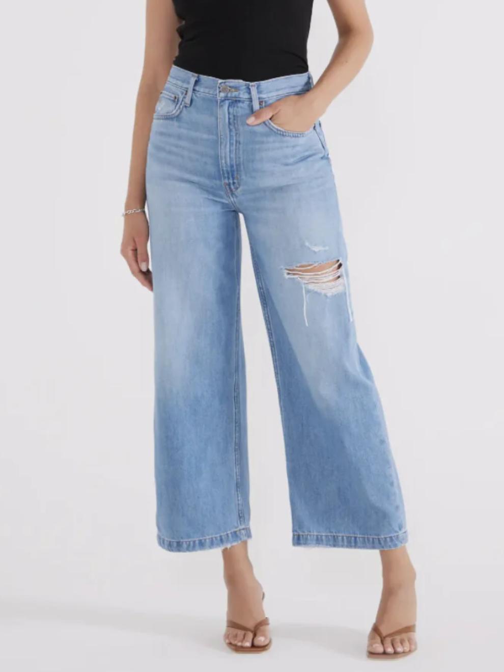 Etica Denim - Devon High-Rise Wide Leg Crop Jeans - Sz 24