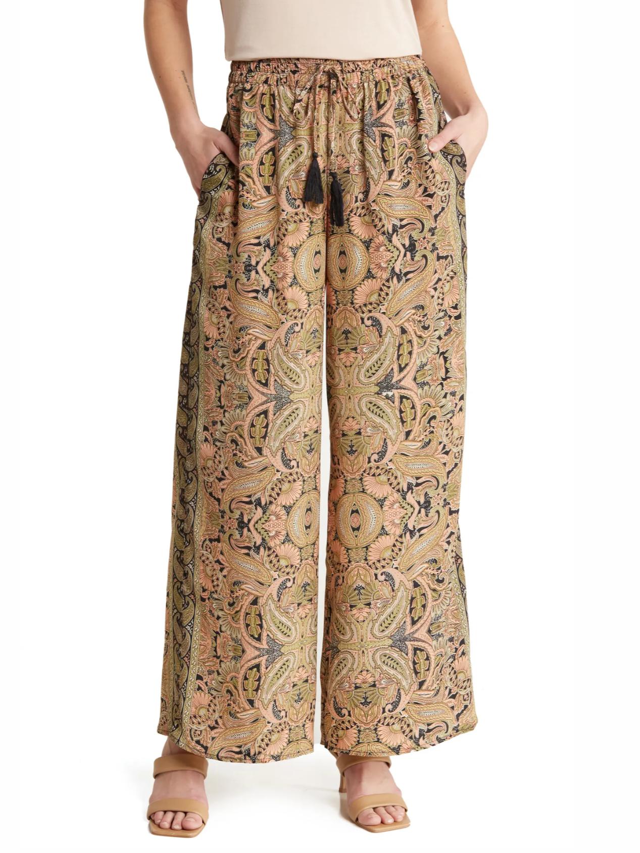 T Tahari - Airflow Drawstring Wide Leg Pants - Sz XL