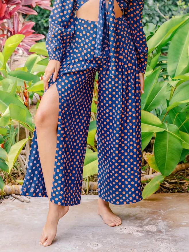 XIX Palms - Adelaide Front Slit High Waist Pants - Sz M