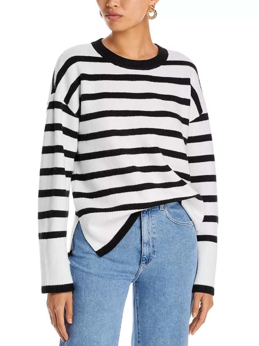 Aqua - Drop Shoulders Crewneck Sweater - Sz L