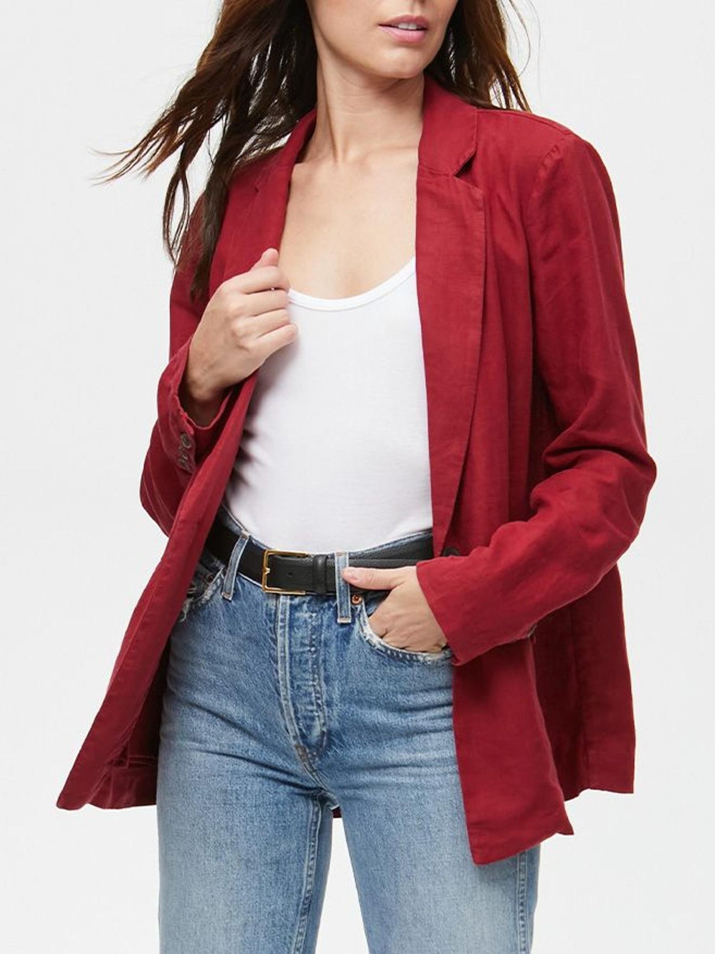 Michael Stars - Lottie One-Button Linen Blazer - Sz L