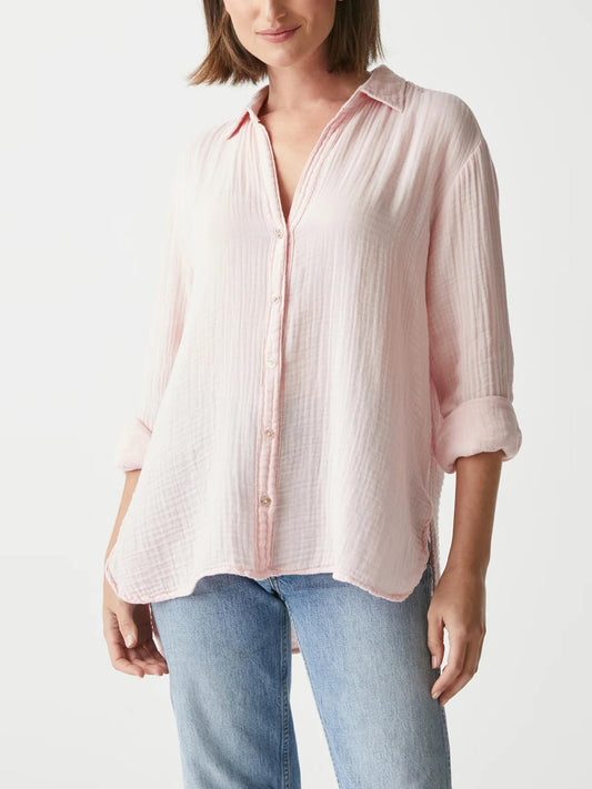 Michael Stars - Leo Gauze Long Sleeve Button-Down Shirt - Sz S