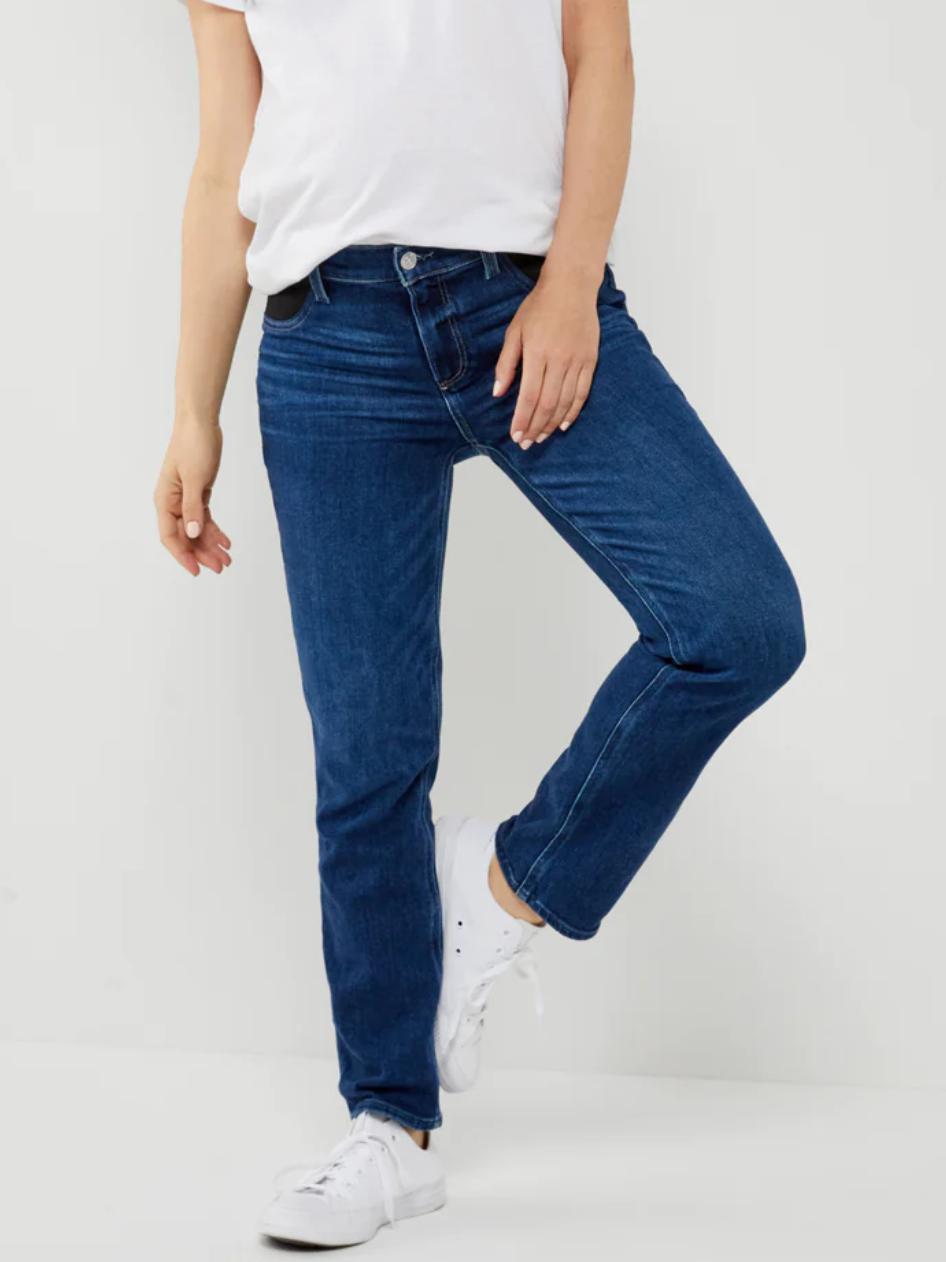 Paige - Cindy Side Panel Mid-Rise Straight Leg Maternity Jeans - Sz 29M