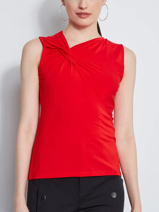 Elie Tahari - Sleeveless Asymmetric Twist Knit - Sz L