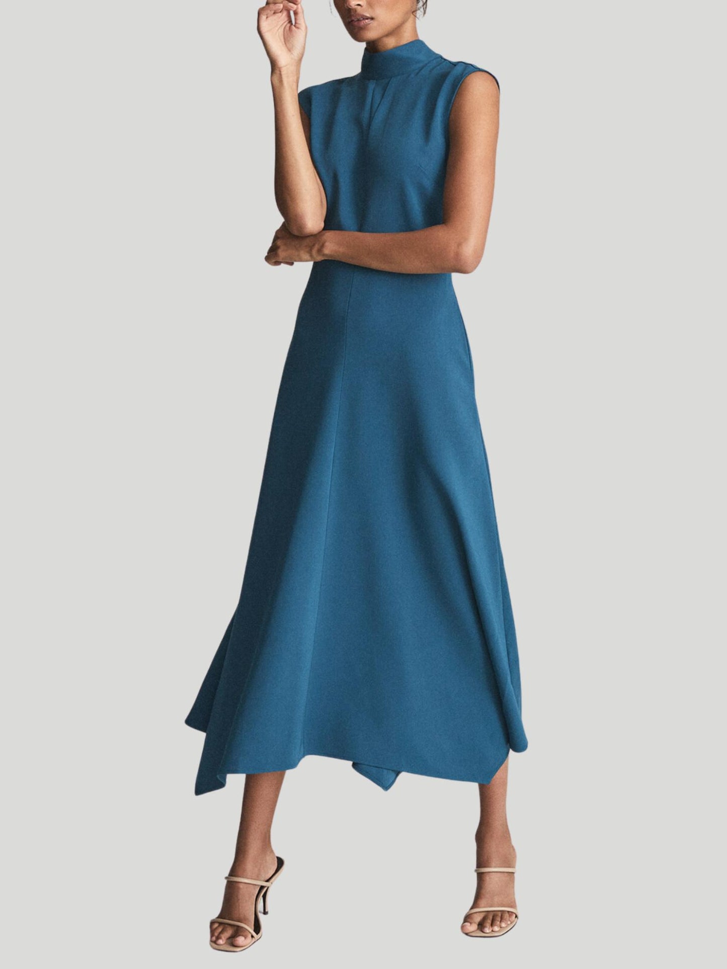 Reiss - Reiss Livvy Open Back Midi Dress - Sz 10