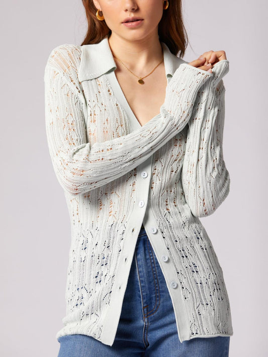 Joie - Belinda Long Sleeve Button Front Cardigan - Sz S