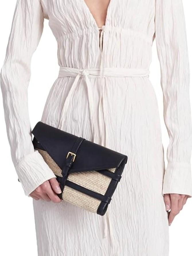Altuzarra - Watermill Envelope Caged Clutch Bag - Natural Black