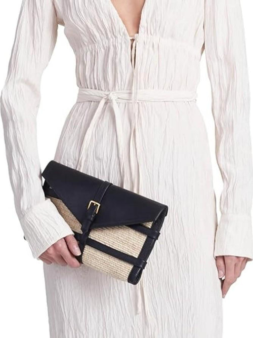 Altuzarra - Watermill Envelope Caged Clutch Bag - Natural Black