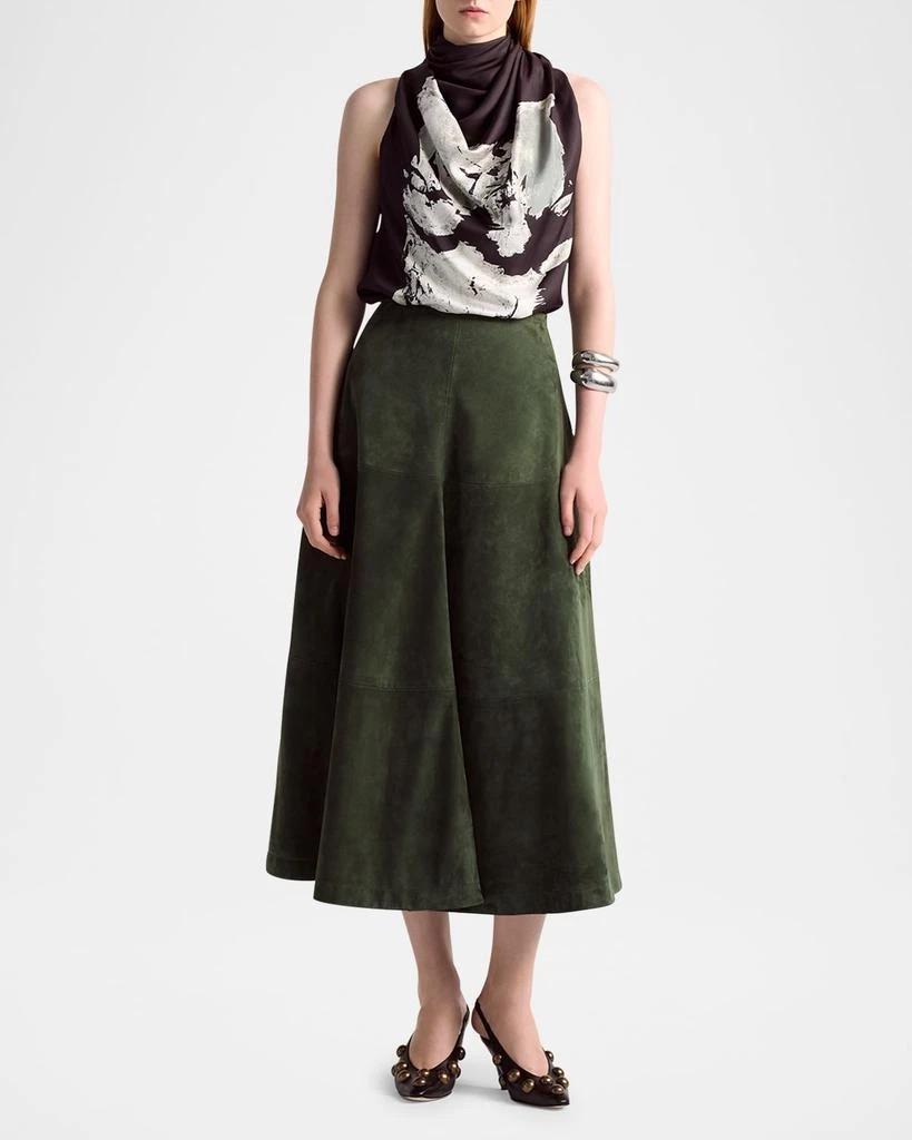 Altuzarra - Varda Suede Midi Skirt