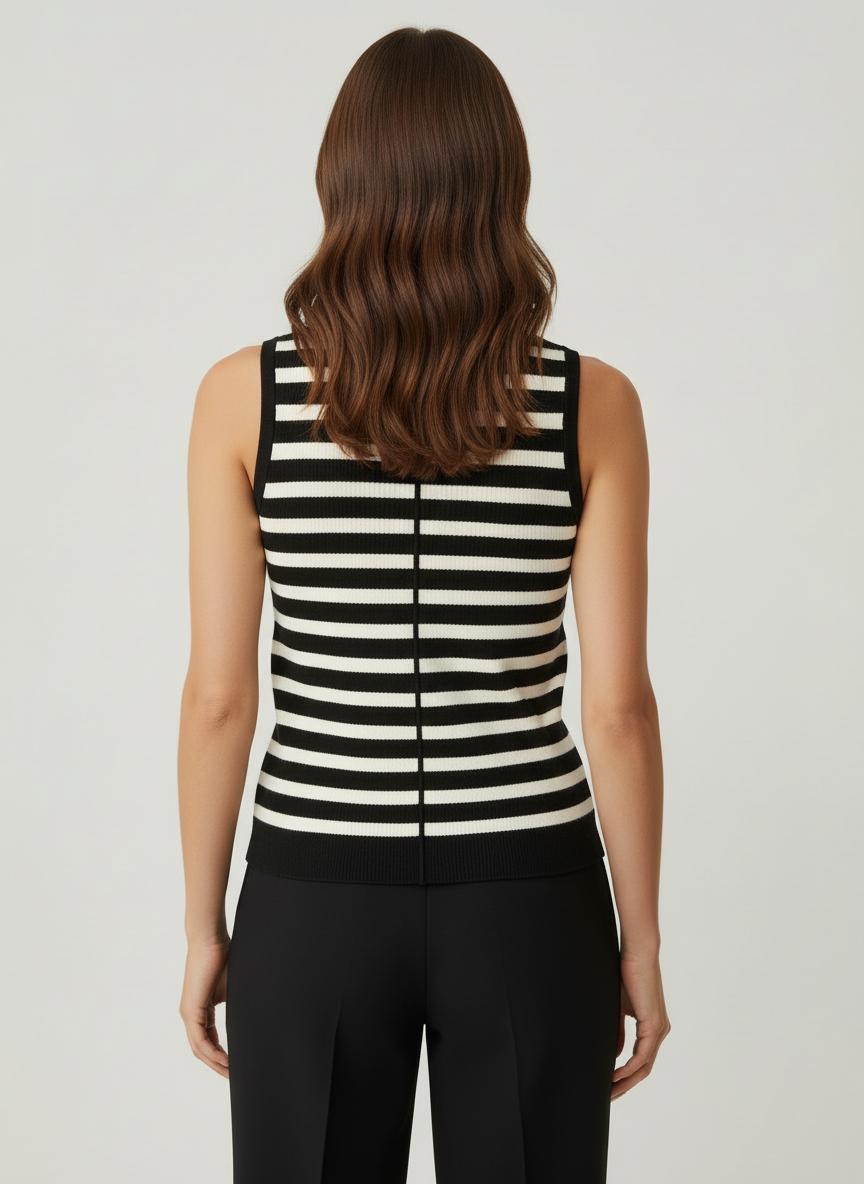 Maje - Cropped Rib Knit Tank - Sz S