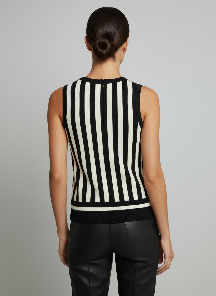 Maje - Cropped Rib Knit Tank - Sz S