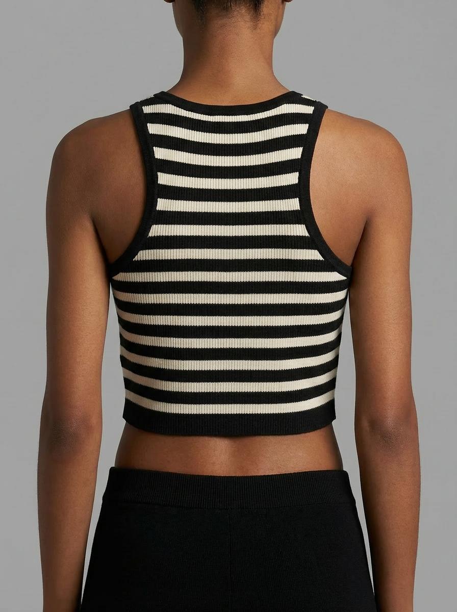 Maje - Cropped Rib Knit Tank - Sz S