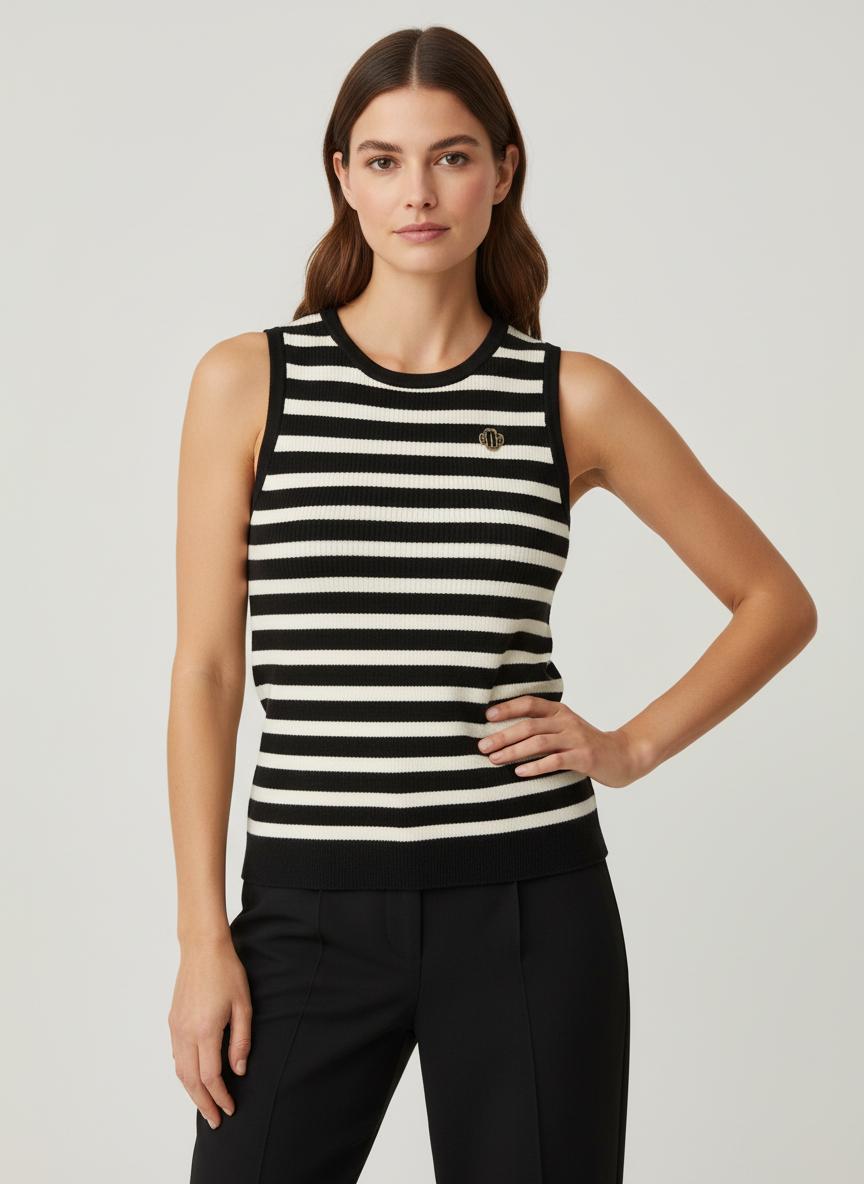 Maje - Cropped Rib Knit Tank - Sz S