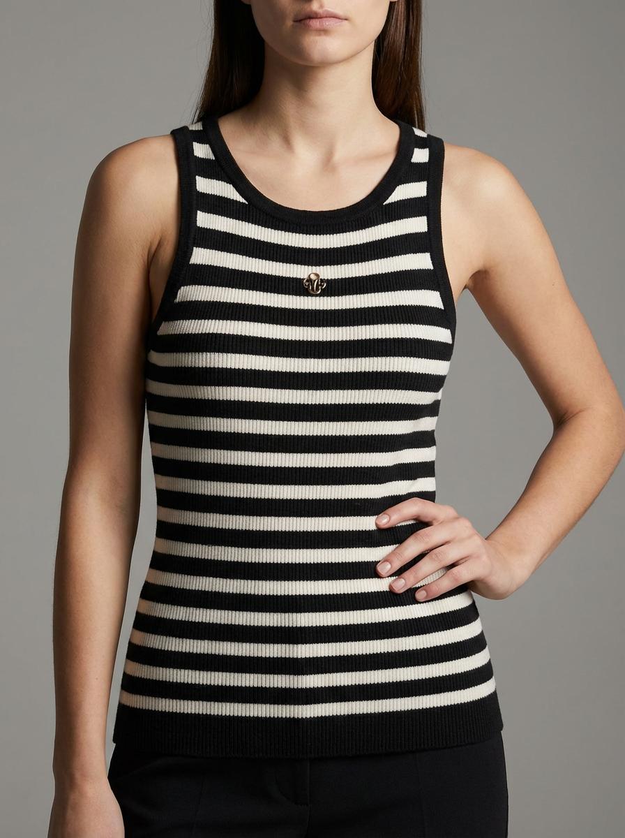 Maje - Cropped Rib Knit Tank - Sz S
