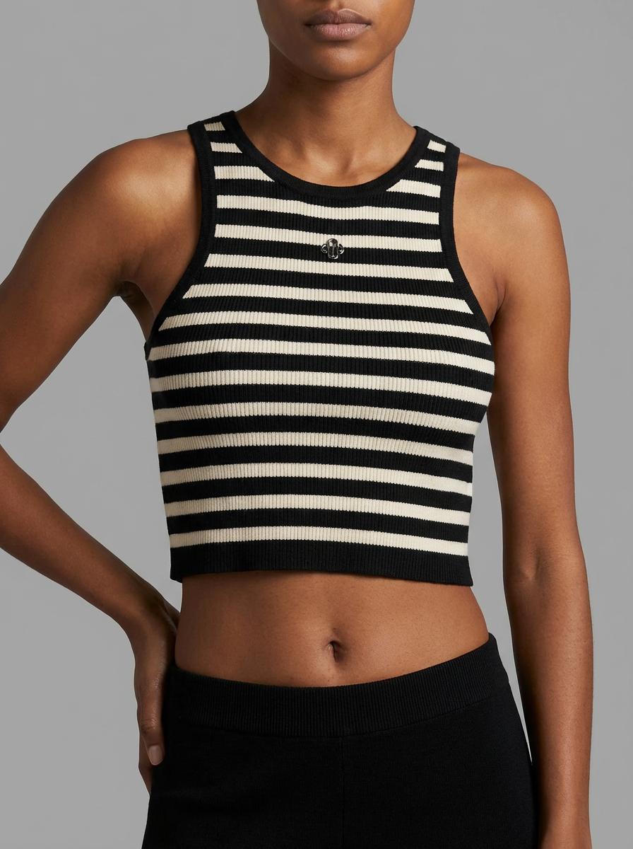 Maje - Cropped Rib Knit Tank - Sz S