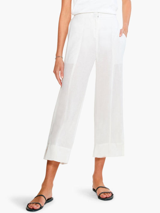 NIC+ZOE - Rumba Park Linen Blend Wide-Leg Pants - Sz 6