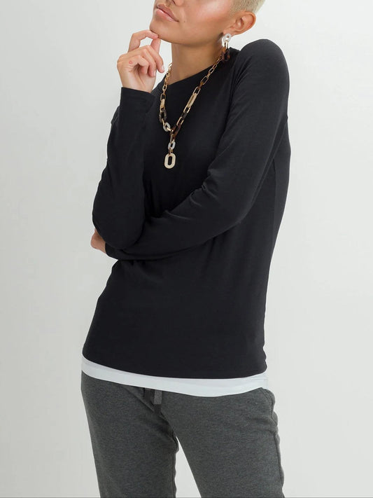 Proto101 - Classic Long Sleeve Crew Neck T-Shirt - Sz S