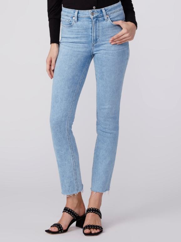 Paige - Cindy Straight Jeans with Raw Hem - Sz 34