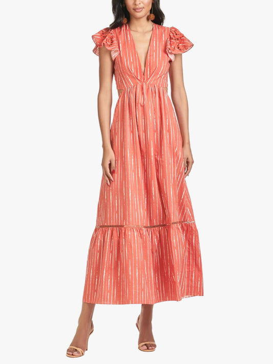 Sachin & Babi - Georgia Flutter Sleeve Cotton Dress - Sz 12